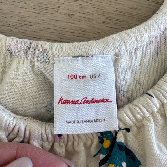 Girls Hanna Andersson Ruffle Neck Swing Dress size 4 - Picture 4 of 5